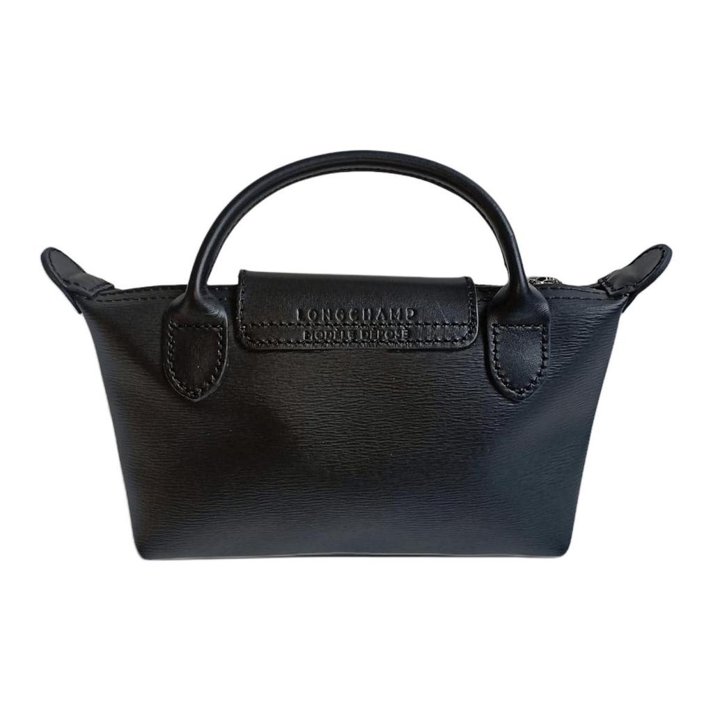 Longchamp Le Pliage City 17 Unifarbe Geprägtes Logo Umweltfreundlicher Reißverschluss Kurzer Henkel Knödel-Tragetasche Damen-Tragetaschen Schwarz 34175HYQ001