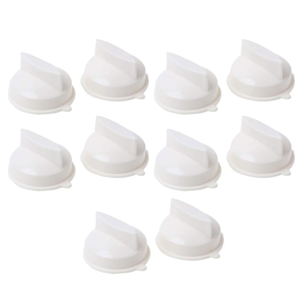 10 Pieces Switch Knobs Microwave Knob Assembly Easy To Install D Shaped Hole Knob Plastic Texture Timer Switch Knob