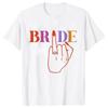 Colourful Bride and Team Ring Finger T-shirt Funny Bridal Wedding Tees Girls Single Farewell EVJF Bachelorette Hen Party Tops