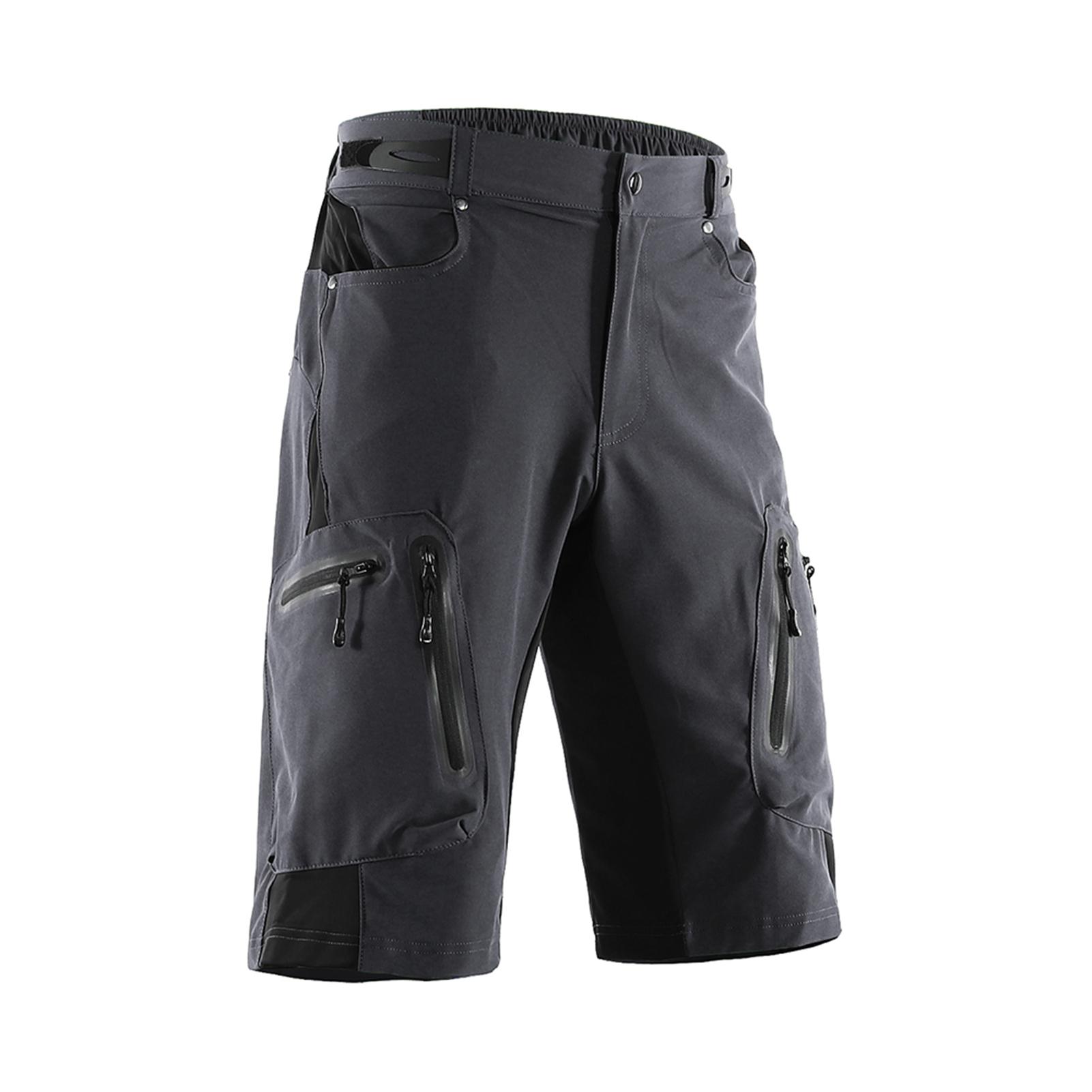 Korte Fietsbroek Ademend Sport Losse Pasvorm Shorts Buiten Casual Fiets Hardloopkleding met Zakken met Rits