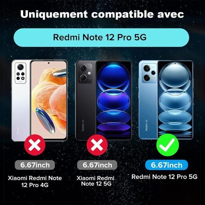 Coque avec cordon - E.F.CONNECTION - Pour Xiaomi Redmi Note 12 Pro 5G - Noir - Anti-Rayures - Cordon Rose