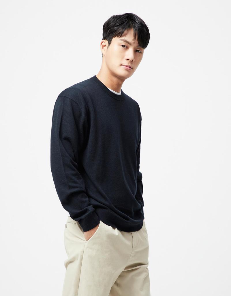 GIORDANO Crew Neck Knit (12Gg) 051902 [7Color]