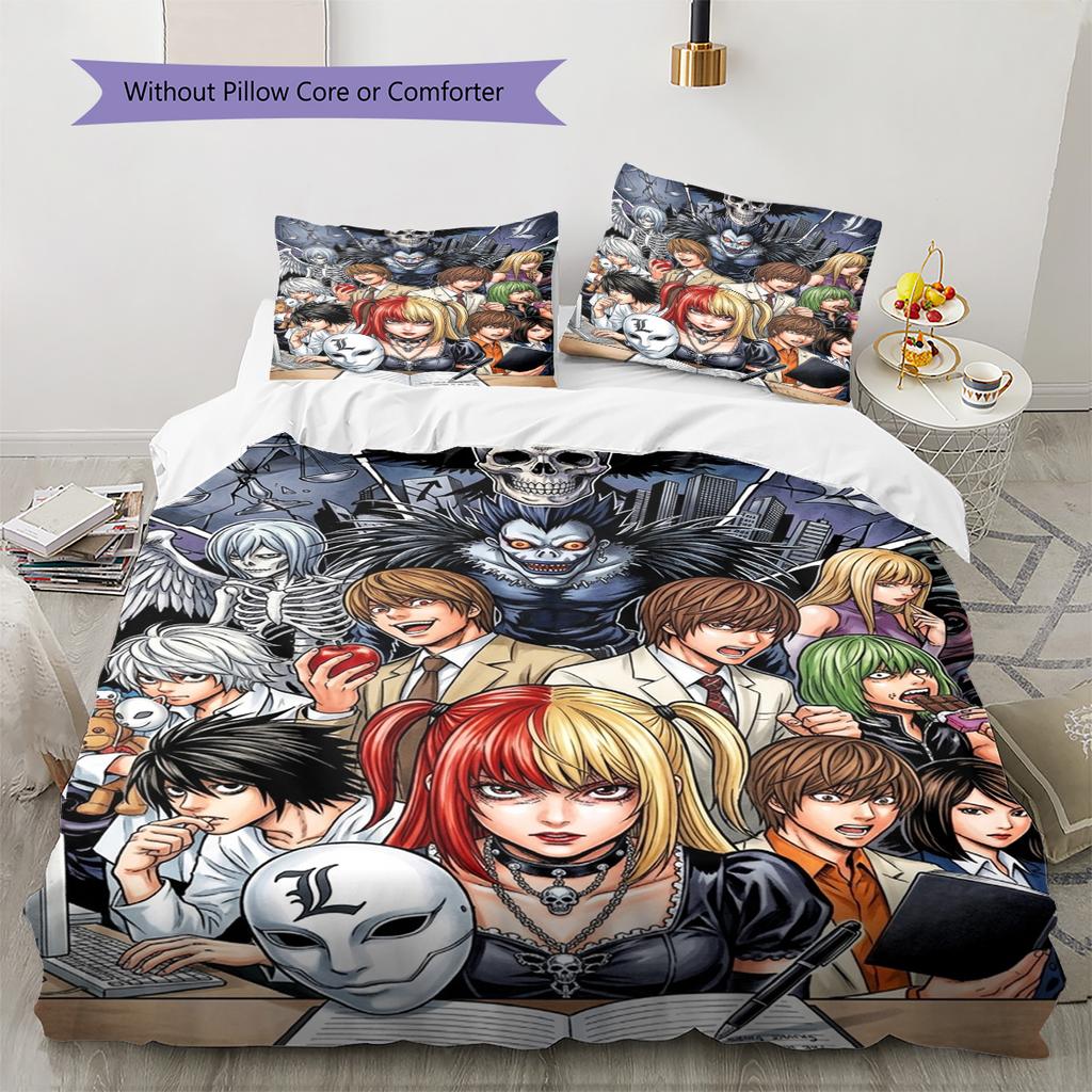 Smooth 3PCS Bedding Set Soft Microfiber Breathable Wrinkle-resistant Warm Duvet Cover Set For Dorm Guest RoomTHW