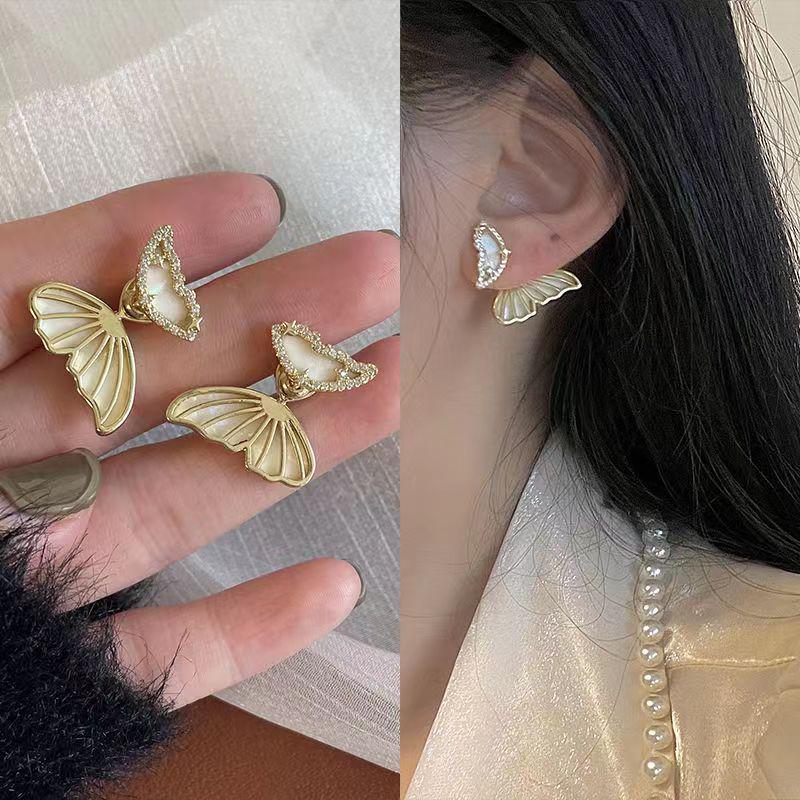 Korean Pearl Tassel Earrings with Silver Needle