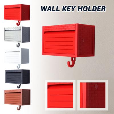Porte-clés de garage de voiture avec porte ouvrante, Porte-clés mural, Organisateur de clés amusant imprimé en 3D à monter au mur, Râtelier à clés facile à installer pour l'entrée