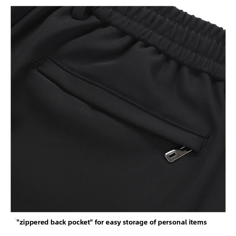 Men's new three-proof black technology autumn and winter casual pants men's large size loose sports trousers warm and piled thickened trousers