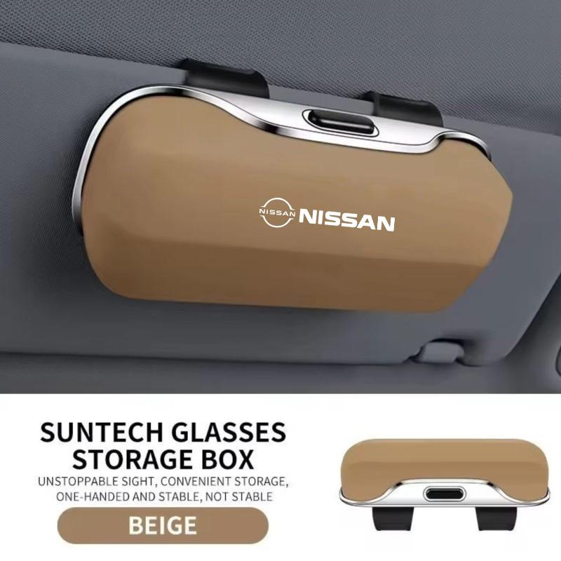 ACB2  For Nissan X-trail Qashqai Juke Pulsar Sentra Altima Patr Car Visor Sunglasses Glasses Case Glasses Holder Clip Box Accessories