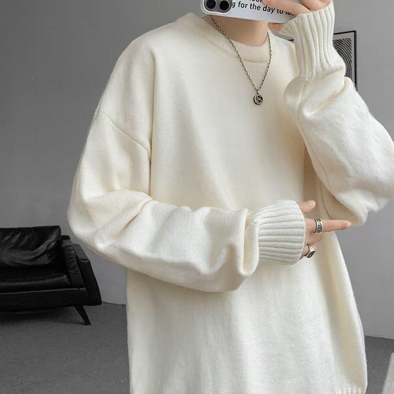Men S Loose Vintage Knit Sweater Winter Casual Pullover