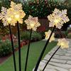 Christmas Decoration Snowflake Solar Lights String Flower Garden Road Ground Plug Lights Decorative Lights Always On and Flashing Lights