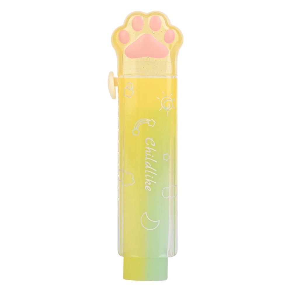 New Jelly Color Cat Paw Correction Rubber Retractable Portable Cat Paw Eraser No Residue Pencil Eraser Student Use