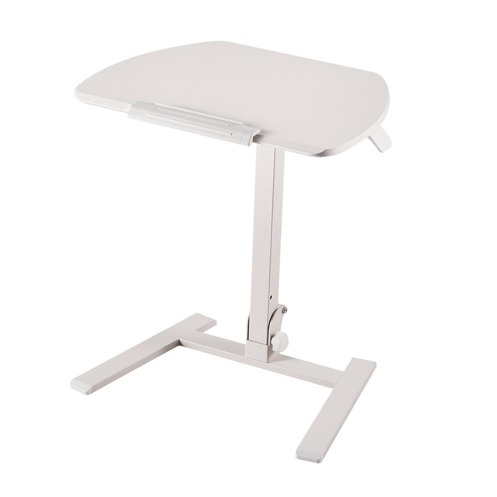 Standing Desk, Adjustable Height Mobile Stand Up Desk with Tilting Desktop, 650 x 480 mm Small Computer Sit Stand Workstation, 15 kg Capacity,
