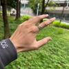 JWM Men's Rings Silver Plated Brass Ring for Men Women Adjustable Open Rings, Exquisite Packaging