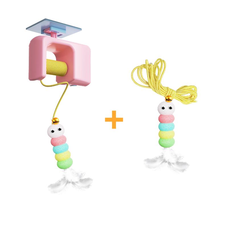 Cats Toys Pet Stress Relief Rechargeable Interactive Hanging Door Automatic Electric Flying Bird Cat Toy For Elastic Rope