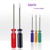 3mm Extended Phillips & Flathead Carbon Steel Screwdriver with Color Strip Handle - Super Hard Industrial Grade Household Tool