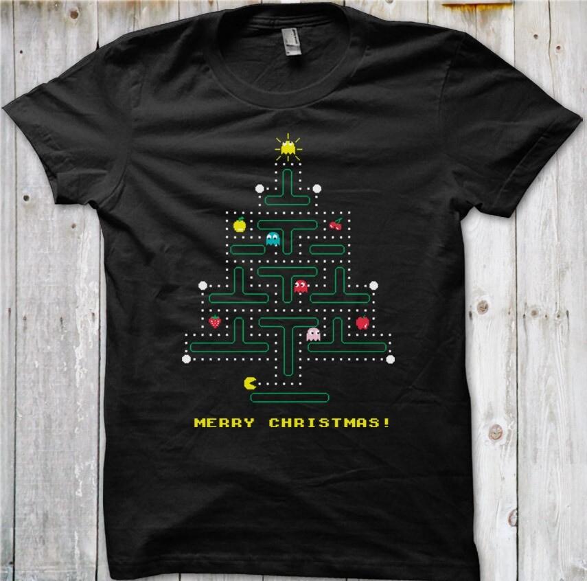 

Christmas Jumper Retro Arcade Gamer Xmas Tree printed t-shirt 8943 S разноцветный
