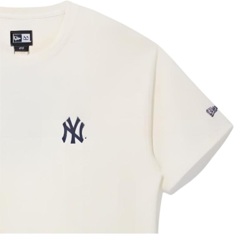 New Era FW25 MLB New York Yankees Asi Akademi Serisi Arka Baskılı Rahat Çok Yönlü Bol Günlük Kısa Kollu Tişört Unisex Tişört 14726605