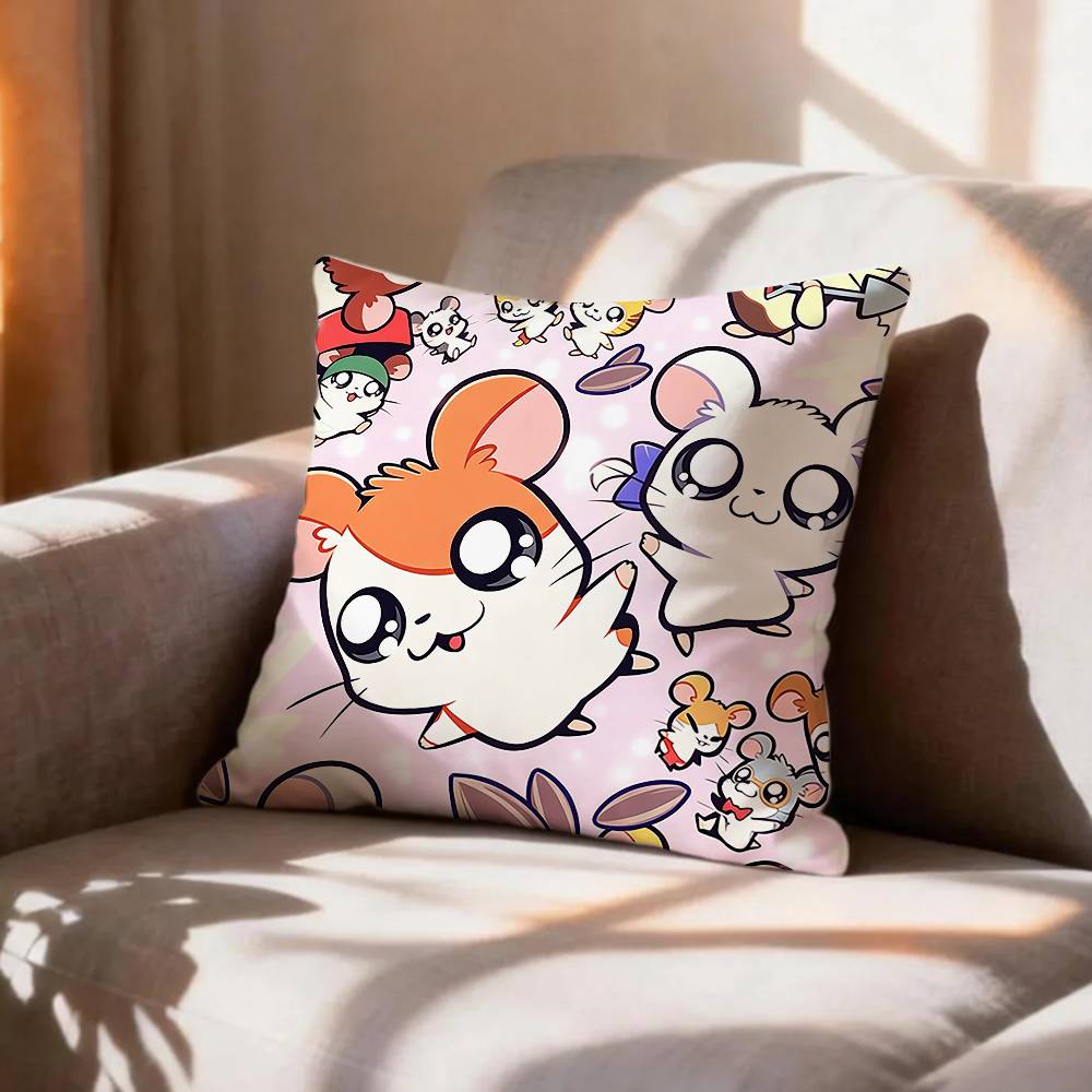 Japanese HHamster Cute   Pillow Case Pattern Printed Pillowcase For Living Room Sofa Cushion Cover