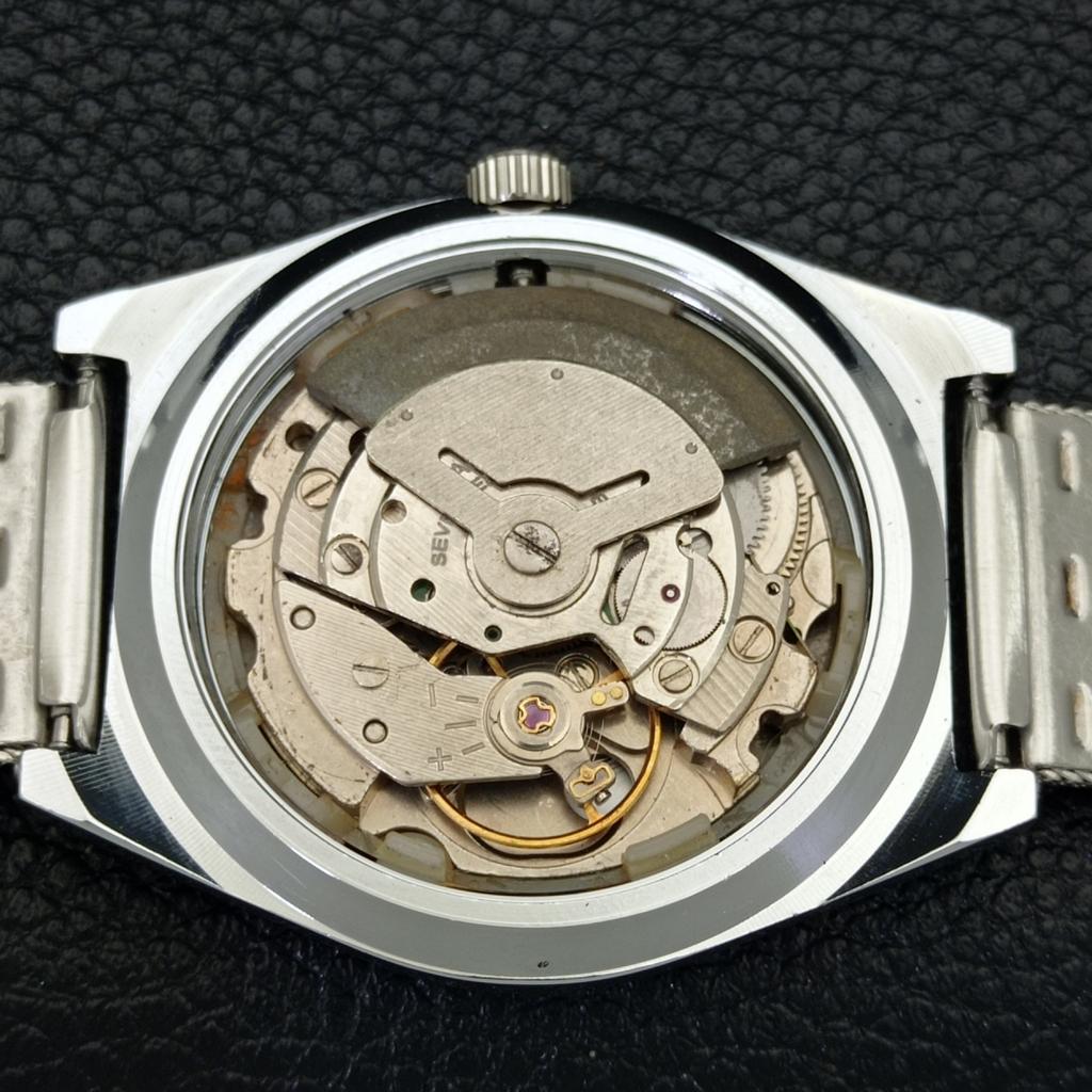 REFURBISHED SEIKO 5 AUTOMATIC MENS WATCH JAPAN MADE BLACK DIAL CUSTOM a440044-2 QV90-a440044