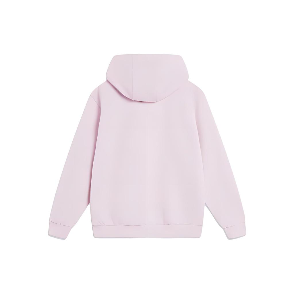 Li Ning Solid Color Hooded Pullover Sweatshirt Women sweatshirt Lilac AWDT822-4