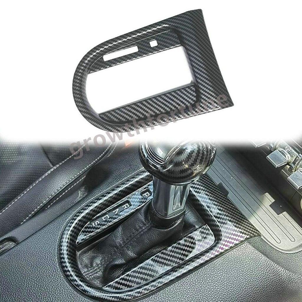 1PC Carbon Fiber Interior Gear Shift Panel Trim Cover For Ford Mustang 2015-