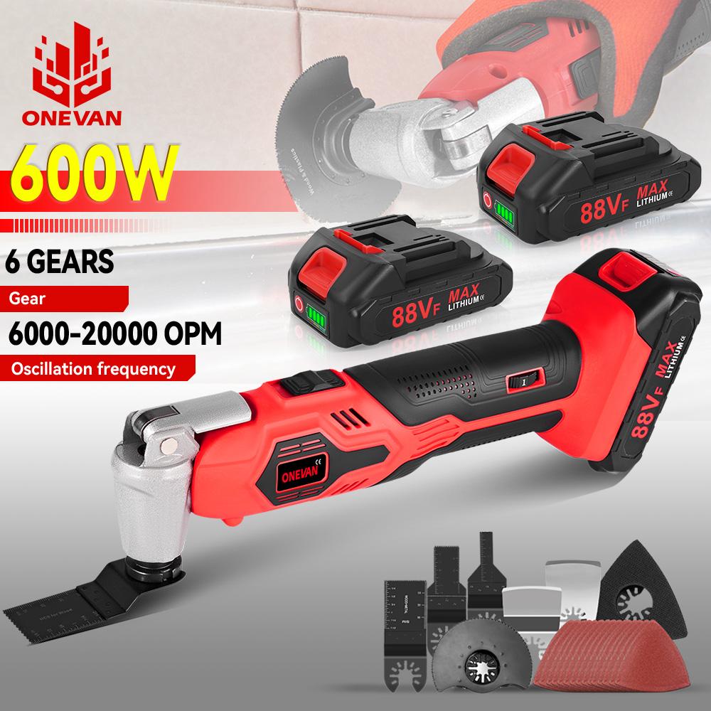 ONEVAN 20000OPM Unealtă Multifuncțională Electrică Oscilantă Tăietor Trimmer Fierăstrău Lopată Unealtă pentru Prelucrarea Lemnului Pentru Baterie Makita 18V Pin