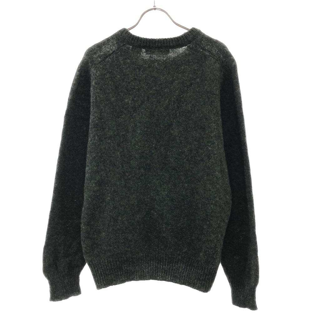 VAN HEUSEN 90er Wolle Old Langarm Rundhals Strick M grün Pullover Herren Gebraucht