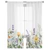 Spring Daisy Lavender Eucalyptus Tulle Curtains For Living Room Bedroom Voile Sheer Curtain Window Home Decor Drapes