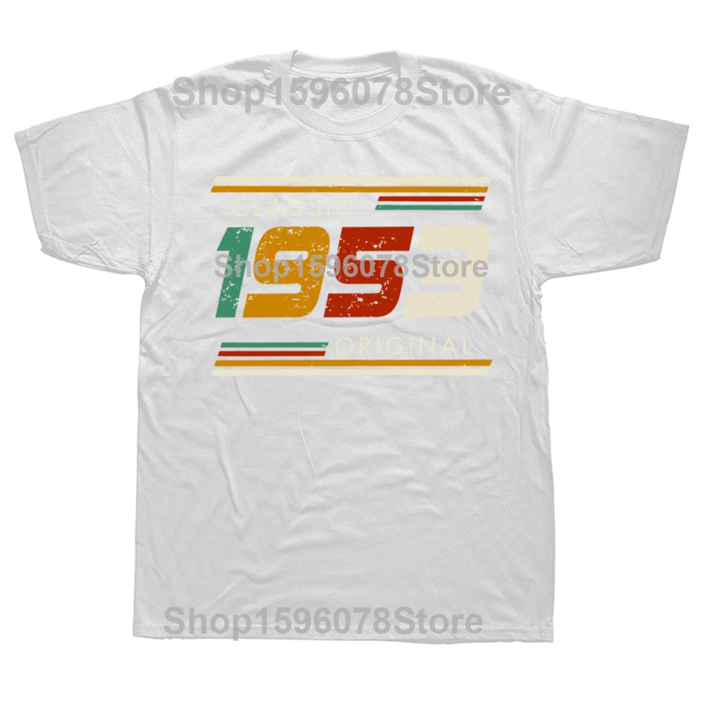 Made in 1953 Mens Clothing Dad and Grandpa Oversized Tshirt Born in Serial Cotton Tshirt Vintage Fashion Fitness T Shirt S