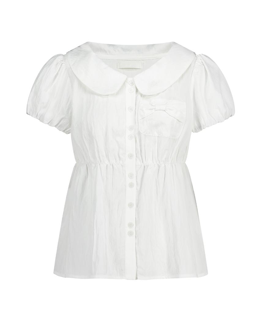 ILLIGO Forming Ribbon Puff Blouse White