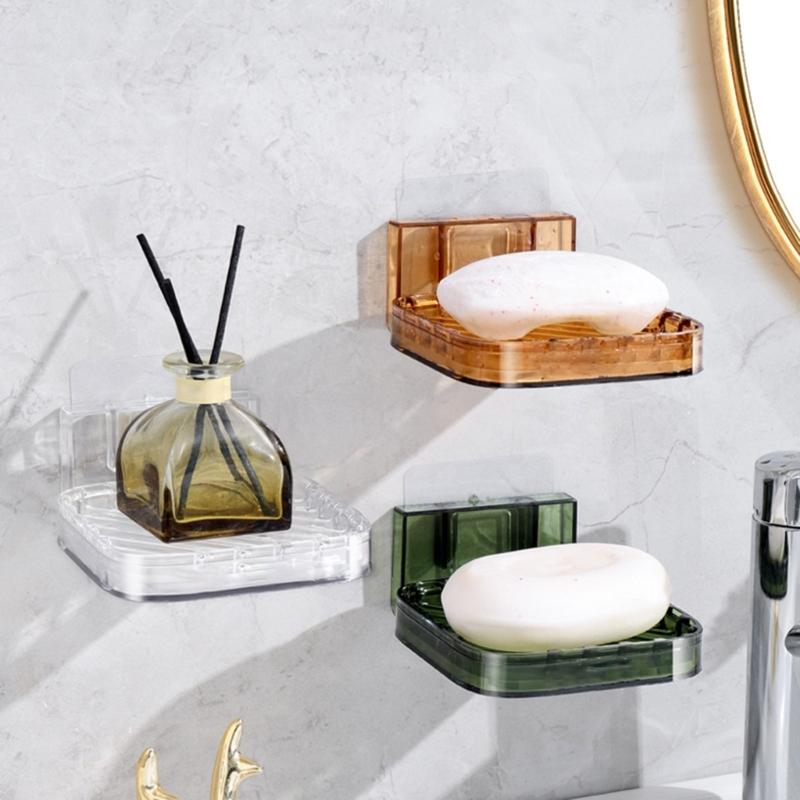 Creative Soap Holder With Adhesive For Easy Installation Kitchen Sink Mount With Drain Soap Holder Easy Cleaning
