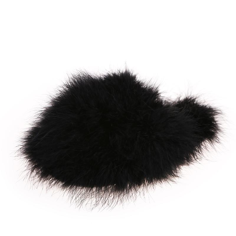 Fashion Women Luxury Fur Slippers 2025 New Lightweight Flat Half Slippers Outdoor Baotou Shoes Women Fashion Round Toe Fur Slides Woman