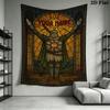 Custom Name Dark Souls Wall Tapestry Aesthetic Wall Hanging Printed Fabric Blanket Decorative Tapestries for Bedroom Living Room Home Decor