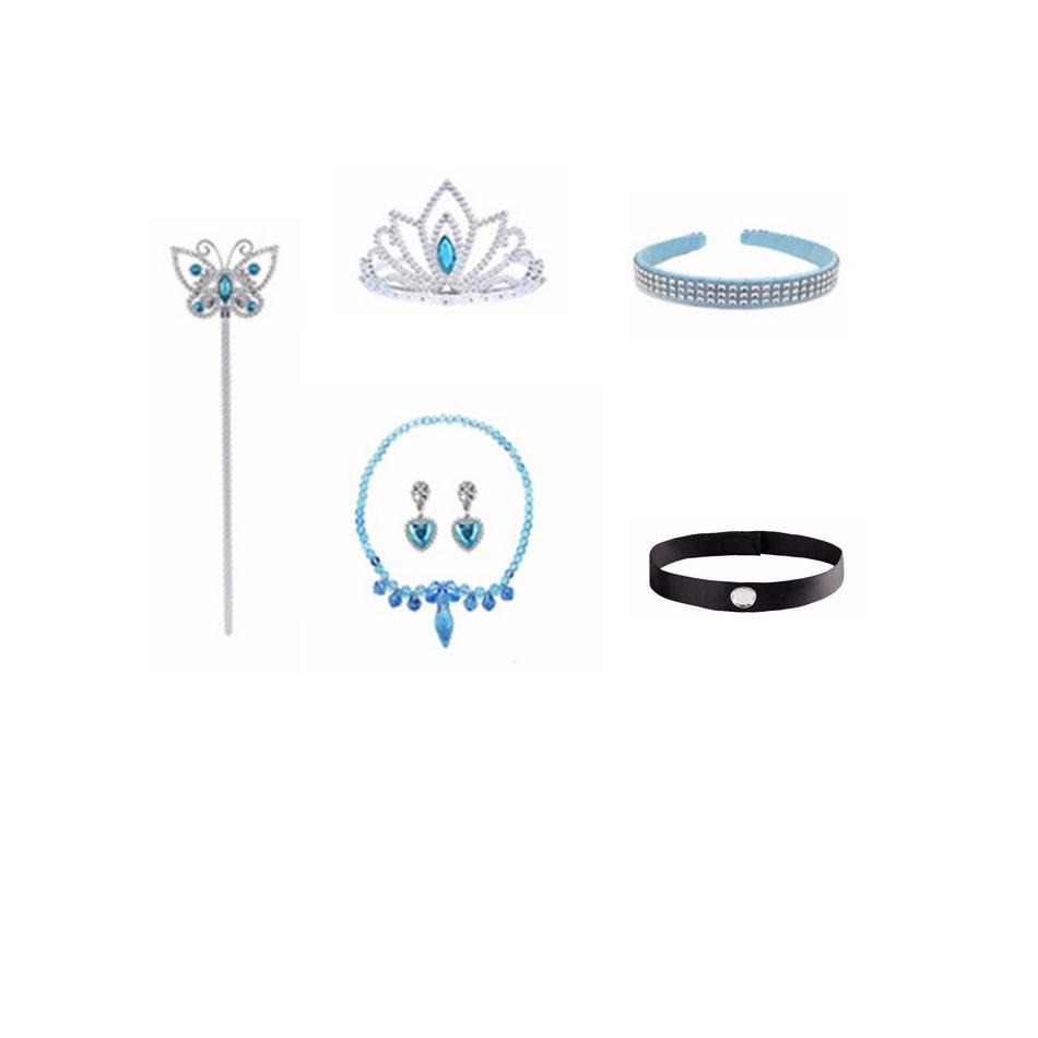 Children'S Accessories Set Love Snowflake Crown Magic Wand Princess Necklace Gloves