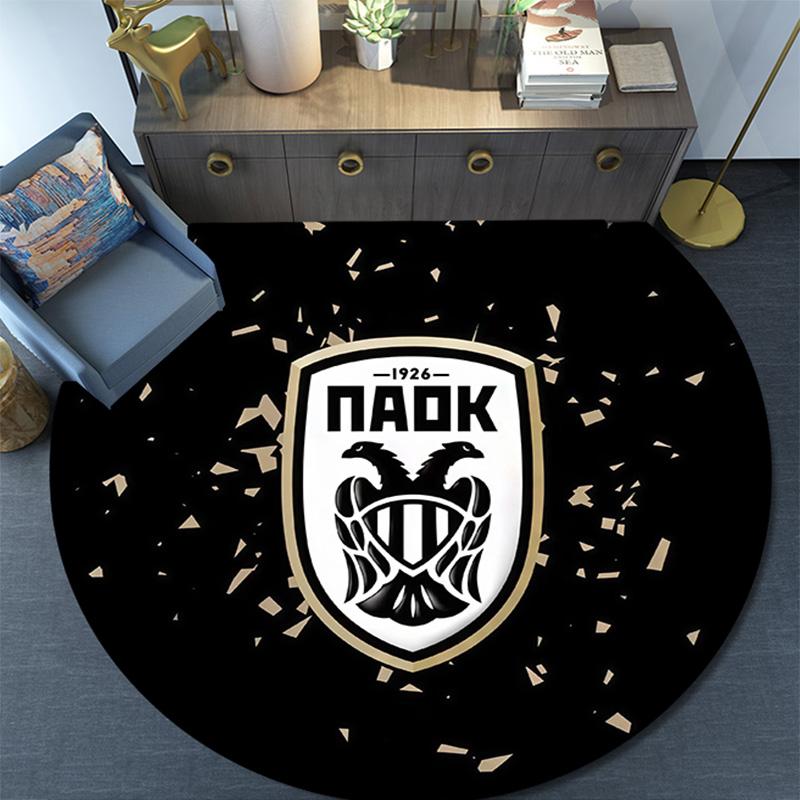 PAOK Round Area Rug,Carpet Rug for Living Room Bedroom Sofa Playroom Decor,Non-slip Floor Mat