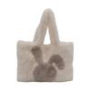 Adorable Plush Rabbit Tote Bag For Women Stylish Winter Large Capacity Bag Shoulder