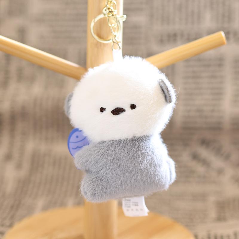 Cute Cartoon Sea Otter Plush Doll Pendant Creative Stuffed Animal Doll Keychain Bag Charm Hanging Decoration Birthday Gifts