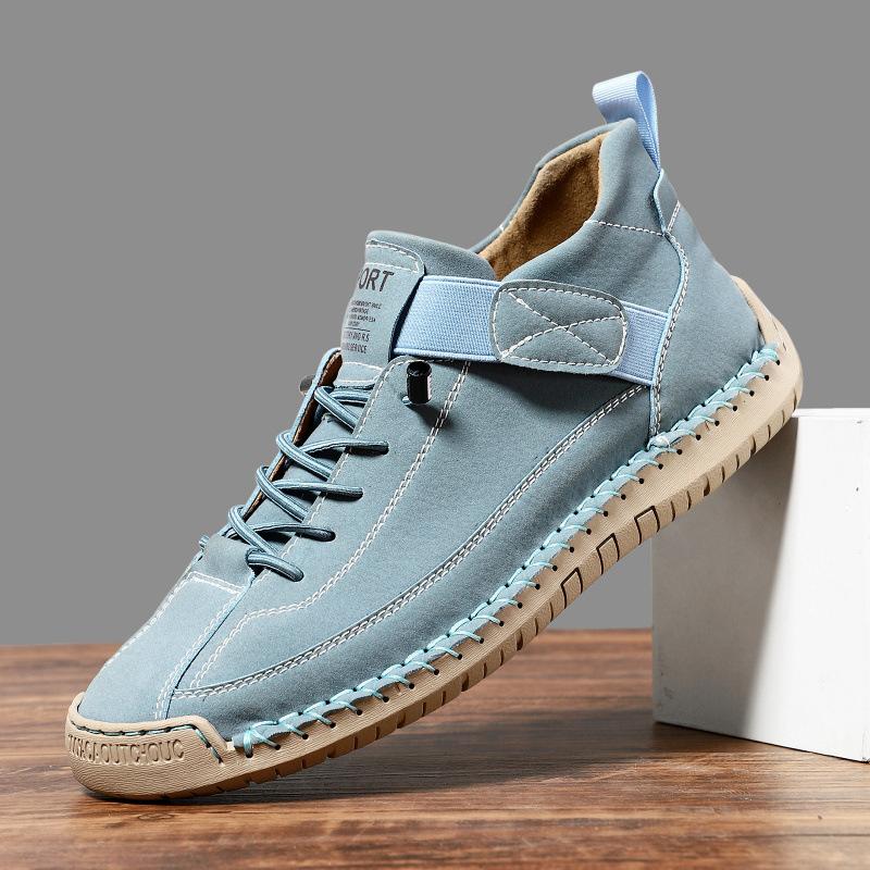 Flat Bottom Casual Shoes Women's Style Round Toe Ultra Leather Material Comfortable Insole Anti Slip Rubber Outsole