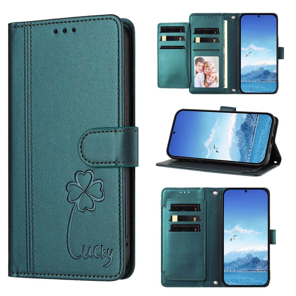 Cricket Icon 2026 Lucky Clover Leather Wallet Case - 9 Card Slots for AT&T Propel 2 5G