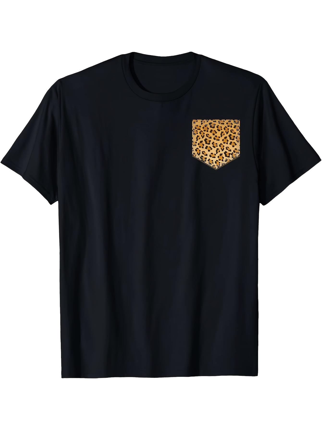 Men s T-Shirt Y2K Cheetah Pocket XL