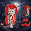 Stand-Collar Halloween Pet Cape Adjustable Dogs Wizard Outfit Cool Pet Cosplay Costume  Puppy