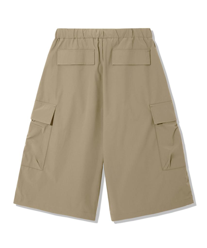 TRILLION Utility Belt Multi Cargo Bermuda Shorts_Beige