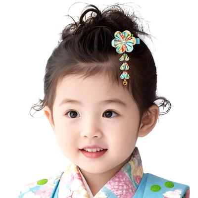 [OTAKUMARKET] Shichi-Go-San Hair Ornament for Children Ages 3-7, 753, Graduation Ceremony, Hakama, Yukata, Kimono, Japanese Clothing, Bell-Included,