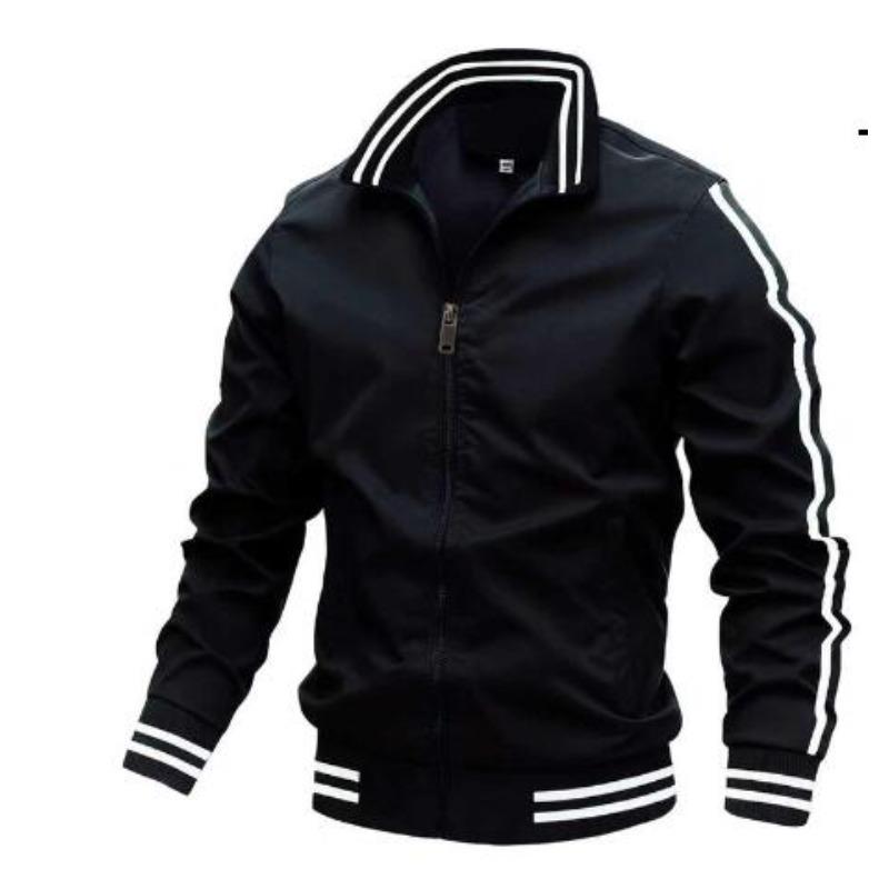 

2026 New Air Force Pilot Spring and Autumn Season Loose Windproof Waterproof Stand Up Collar Baseball Jacket Windproof 3XL чорний