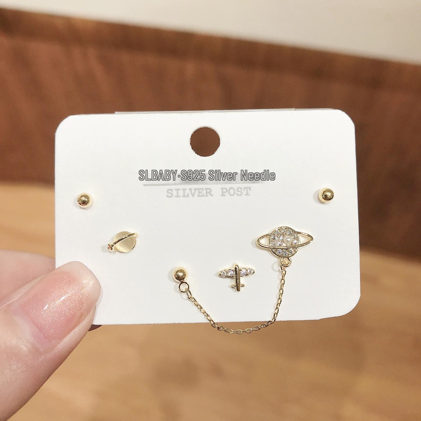 

S925 Sterling Silver Korean Style Women s Temperament Ear Chain Earrings - Niche Cold Style Summer Jewelry