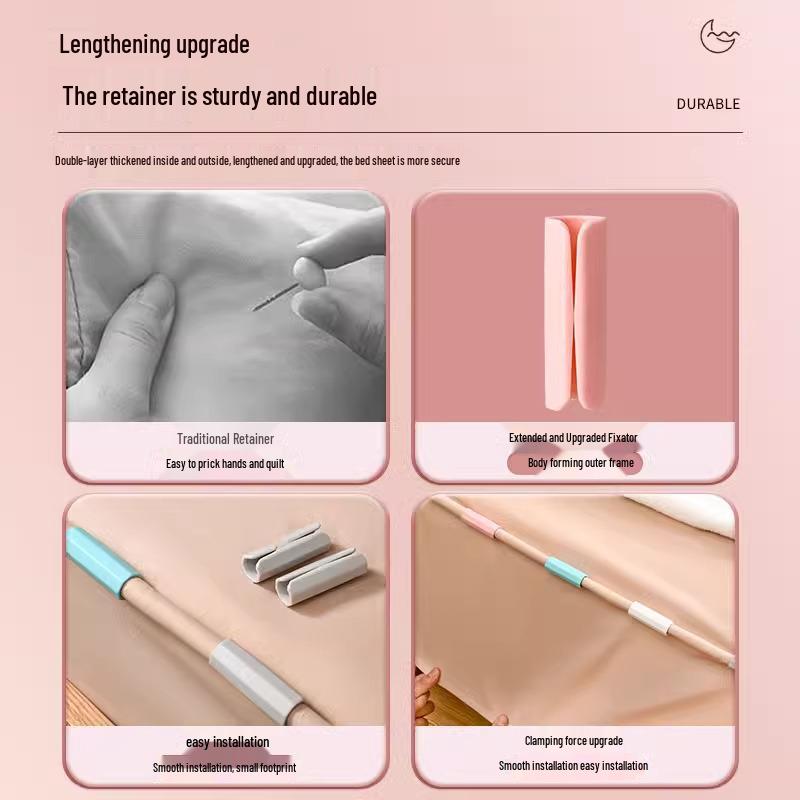 Bezpečné klipy na přikrývku bez jehel: Protiskluzové protiroztrhové neviditelné spony na prostěradlo