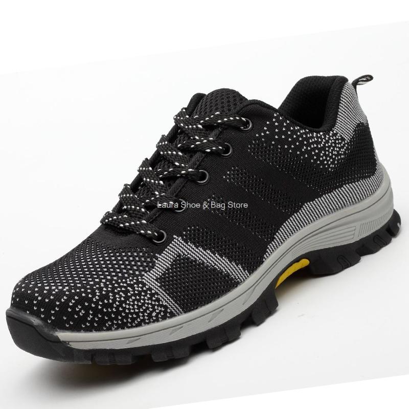 Fashion Work Safety Shoes Men Boots Fashion Work Sneakers Male Shoes Adult Work Boots Steel Toe Shoes Indestructible Men Safety Boots