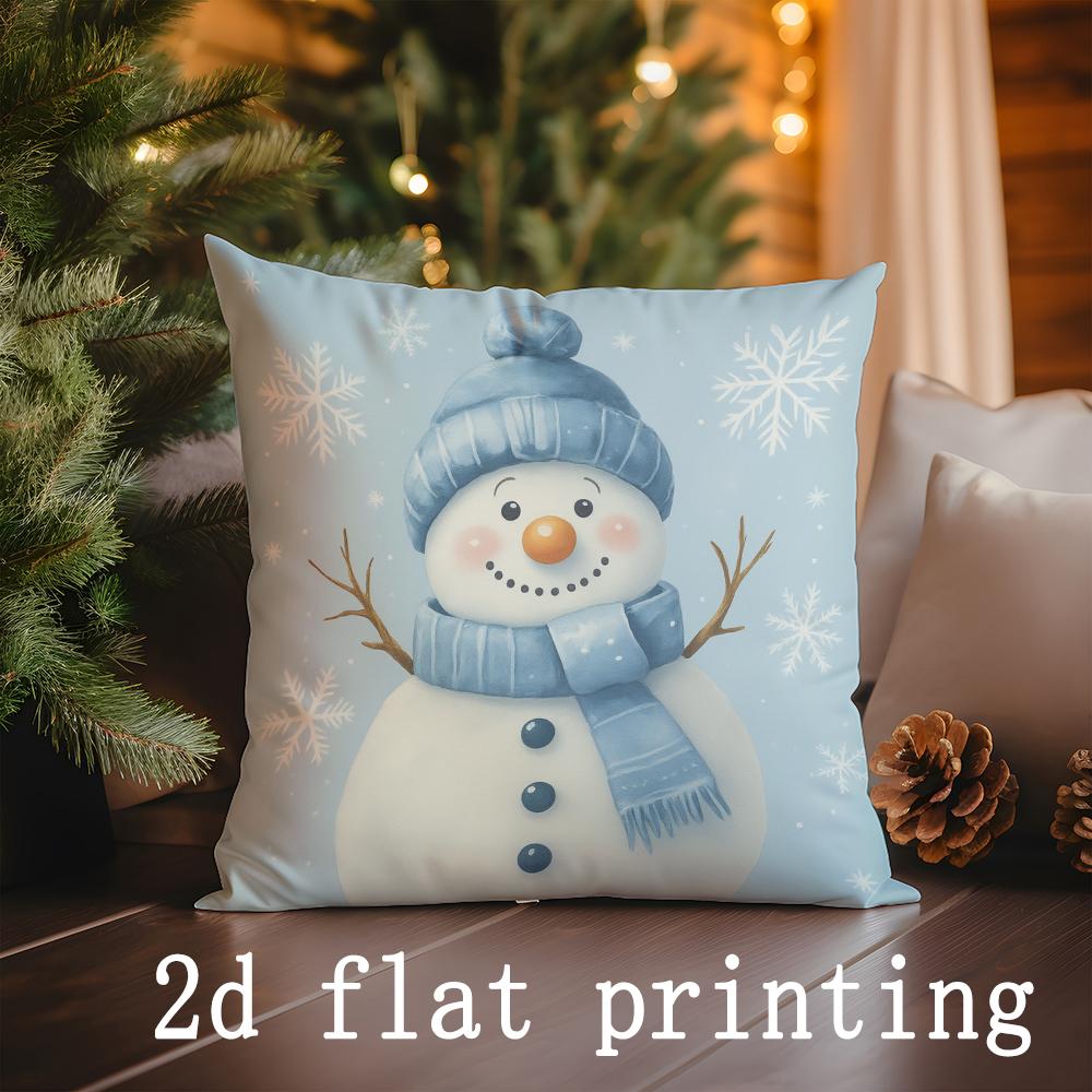 Weihnachtsmann & Schneemann Kissenbezüge Muster Kissenbezug Geeignet für Sofa Schlafzimmer Auto Kissenbezug