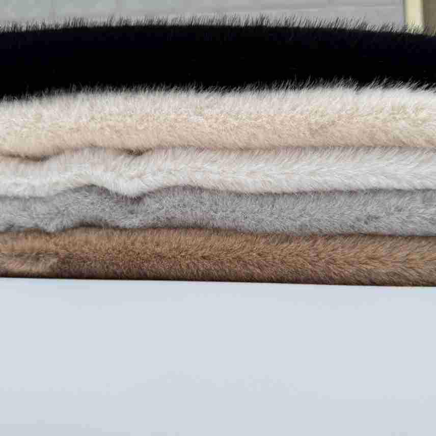 Korean Style Plush Velvet-Grade Imitation Mink Fur Snood with Magnetic Buckle