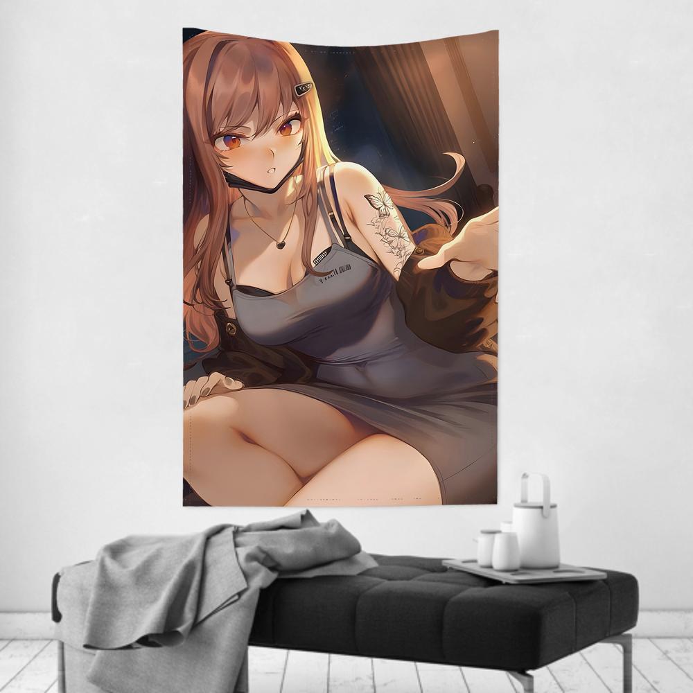 

Anime Girl Tapestry Home Decoration Stylish Dark Aesthetic Wall Hanging Bedroom/Living Room Perfect For Otaku Decor Lovers 29x37in