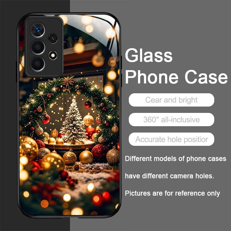 

Funny Christmas Tree Gift Snowy Town Scenery Creative Phone Case for Samsung Galaxy S25 Ultra S24 S23 Plus S22 S21 S20 FE Cover Galaxy S24+